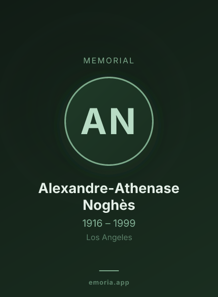 Memorial portrait of Alexandre-Athenase Noghès