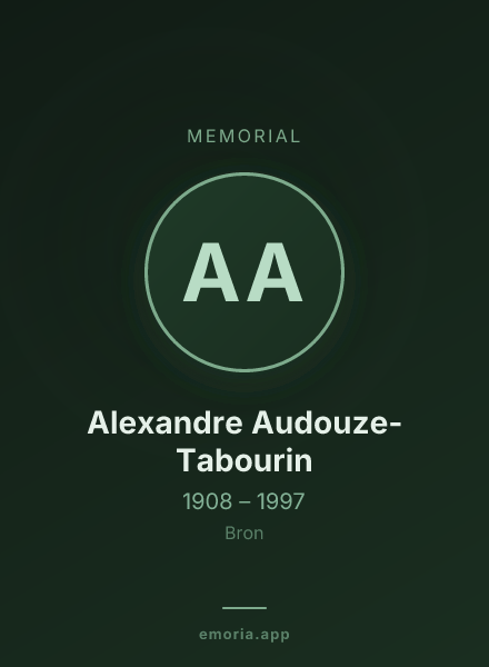Memorial portrait of Alexandre Audouze-Tabourin