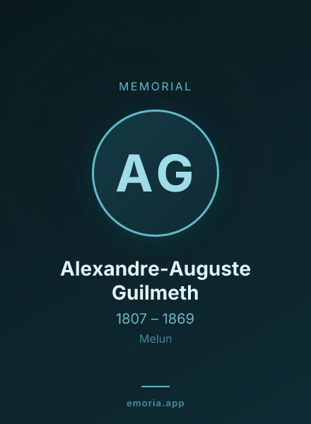 Memorial portrait of Alexandre-Auguste Guilmeth