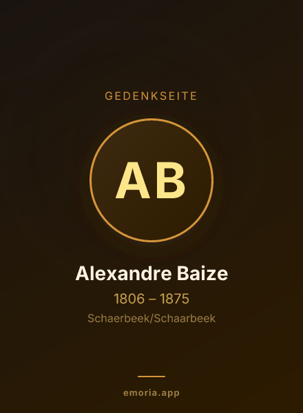 Gedenkportrait von Alexandre Baize