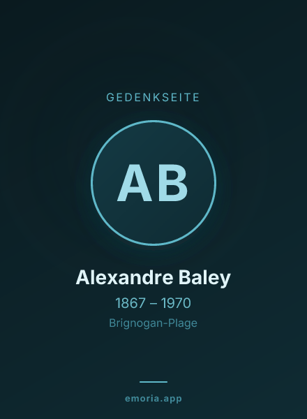 Gedenkportrait von Alexandre Baley