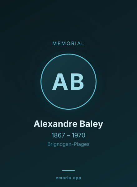 Memorial portrait of Alexandre Baley