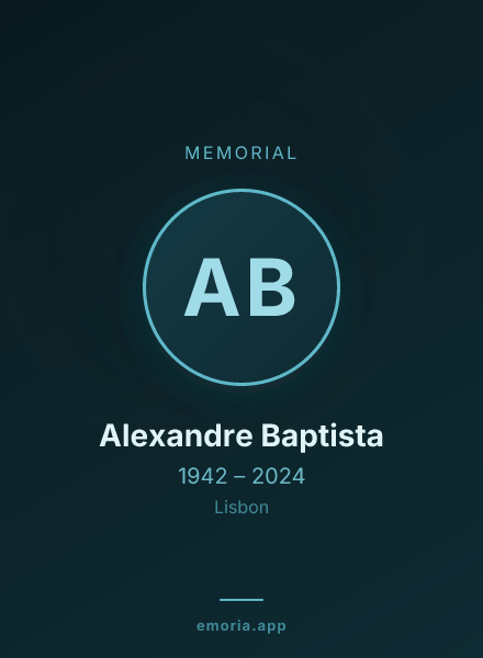 Memorial portrait of Alexandre Baptista