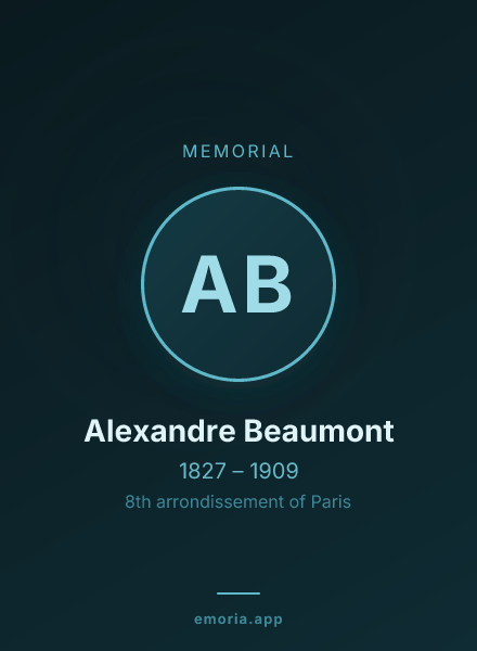 Memorial portrait of Alexandre Beaumont