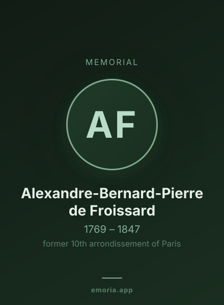 Memorial portrait of Alexandre-Bernard-Pierre de Froissard