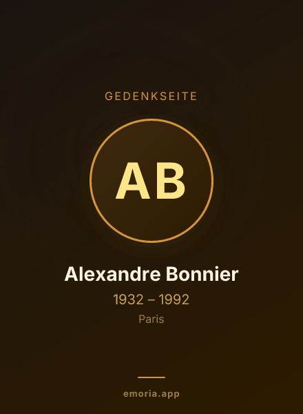 Gedenkportrait von Alexandre Bonnier