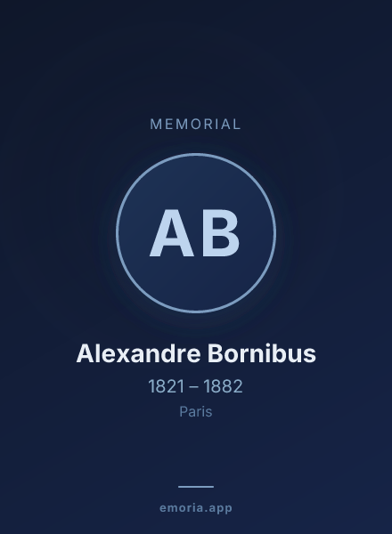 Memorial portrait of Alexandre Bornibus