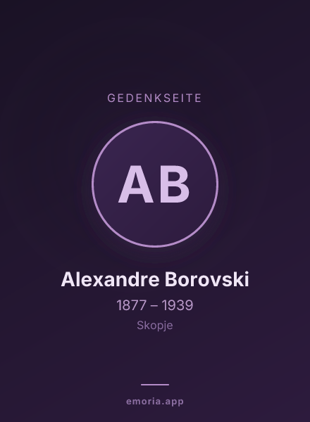 Gedenkportrait von Alexandre Borovski