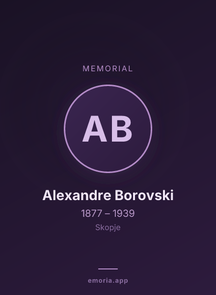 Memorial portrait of Alexandre Borovski