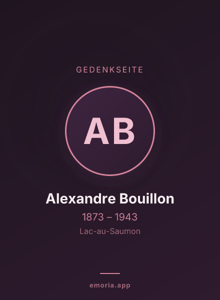 Gedenkportrait von Alexandre Bouillon