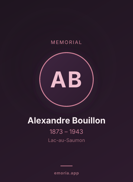 Memorial portrait of Alexandre Bouillon
