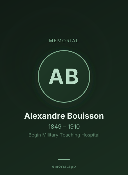 Memorial portrait of Alexandre Bouisson