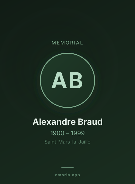 Memorial portrait of Alexandre Braud