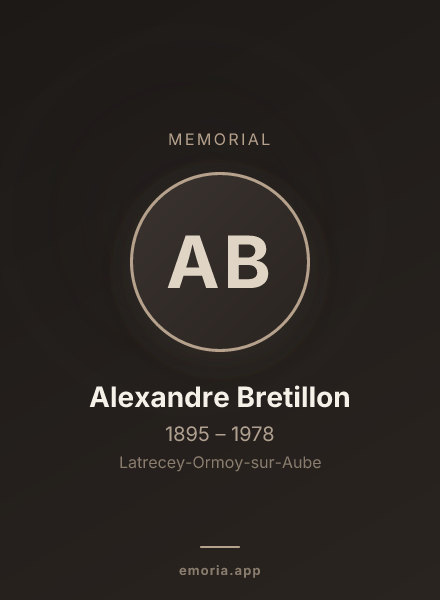 Memorial portrait of Alexandre Bretillon
