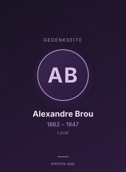 Gedenkportrait von Alexandre Brou