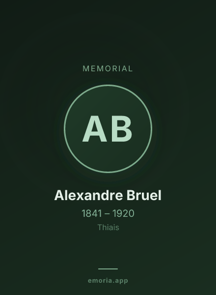 Memorial portrait of Alexandre Bruel
