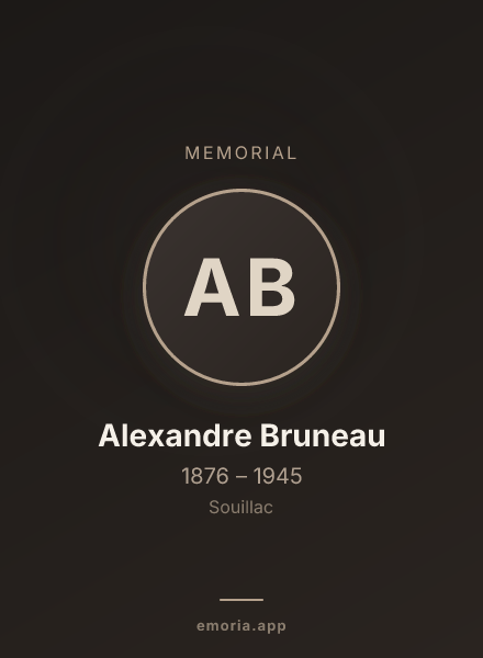 Memorial portrait of Alexandre Bruneau