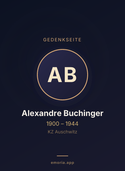 Gedenkportrait von Alexandre Buchinger