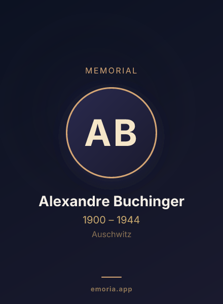 Memorial portrait of Alexandre Buchinger