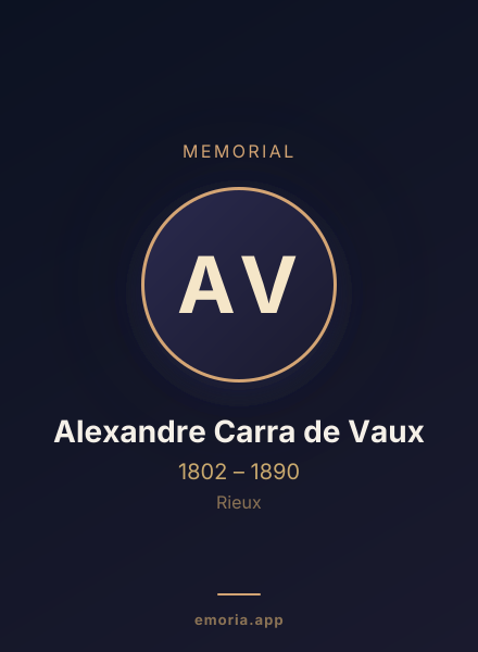 Memorial portrait of Alexandre Carra de Vaux