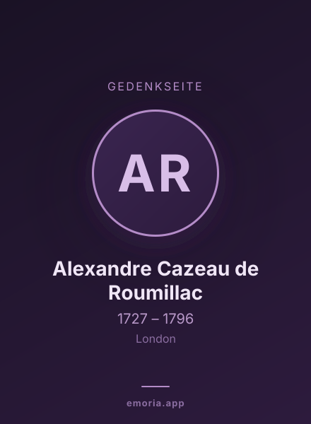 Gedenkportrait von Alexandre Cazeau de Roumillac