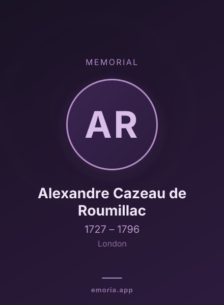Memorial portrait of Alexandre Cazeau de Roumillac