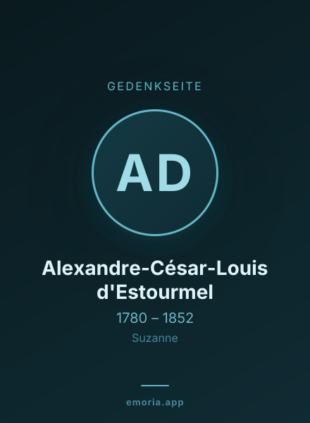Gedenkportrait von Alexandre-César-Louis d'Estourmel