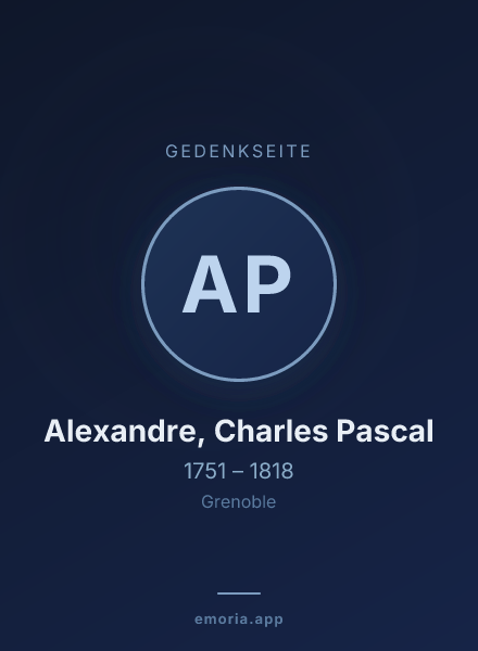Gedenkportrait von Alexandre, Charles Pascal