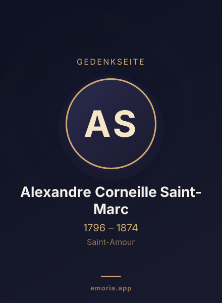 Gedenkportrait von Alexandre Corneille Saint-Marc