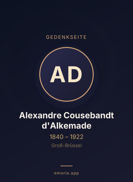 Gedenkportrait von Alexandre Cousebandt d'Alkemade