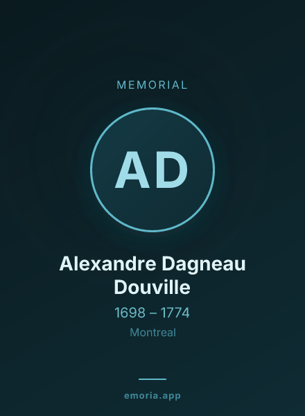 Memorial portrait of Alexandre Dagneau Douville