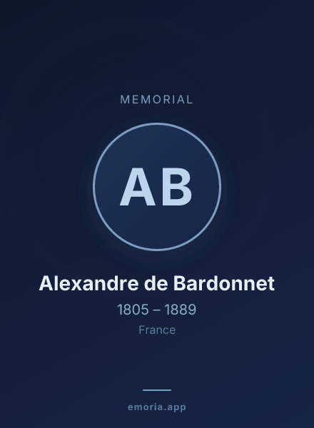 Memorial portrait of Alexandre de Bardonnet
