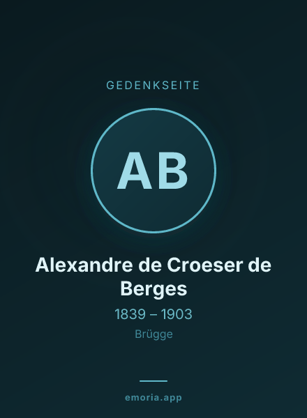 Gedenkportrait von Alexandre de Croeser de Berges