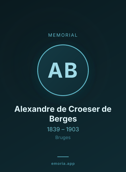 Memorial portrait of Alexandre de Croeser de Berges