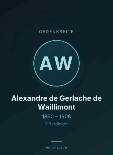 Gedenkportrait von Alexandre de Gerlache de Waillimont