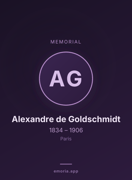 Memorial portrait of Alexandre de Goldschmidt