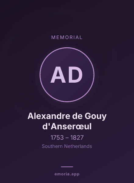 Memorial portrait of Alexandre de Gouy d'Anserœul
