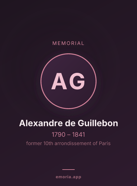 Memorial portrait of Alexandre de Guillebon