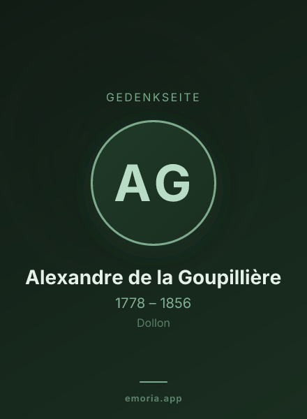 Gedenkportrait von Alexandre de la Goupillière