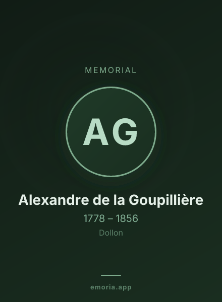 Memorial portrait of Alexandre de la Goupillière