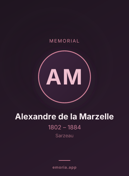 Memorial portrait of Alexandre de la Marzelle
