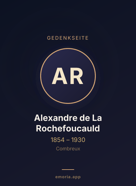 Gedenkportrait von Alexandre de La Rochefoucauld