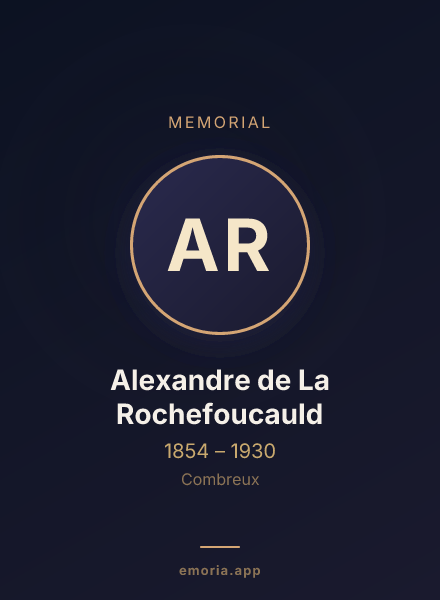 Memorial portrait of Alexandre de La Rochefoucauld
