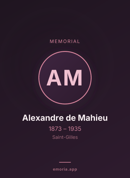 Memorial portrait of Alexandre de Mahieu