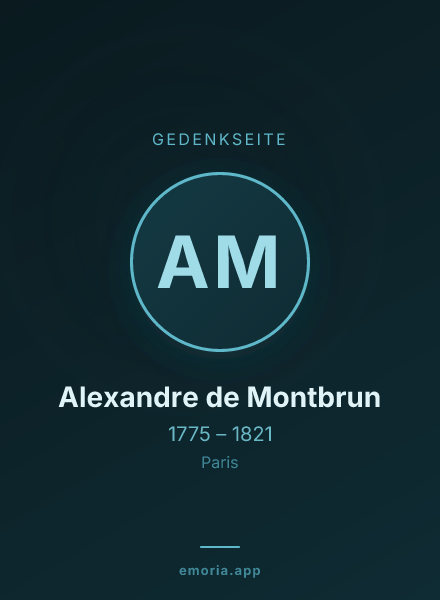 Gedenkportrait von Alexandre de Montbrun