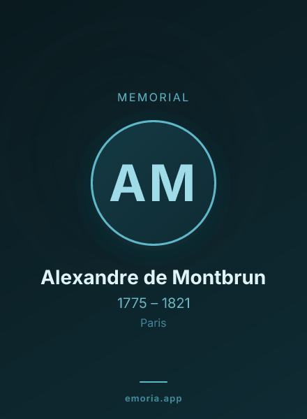 Memorial portrait of Alexandre de Montbrun