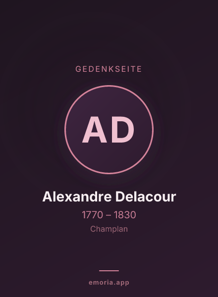 Gedenkportrait von Alexandre Delacour