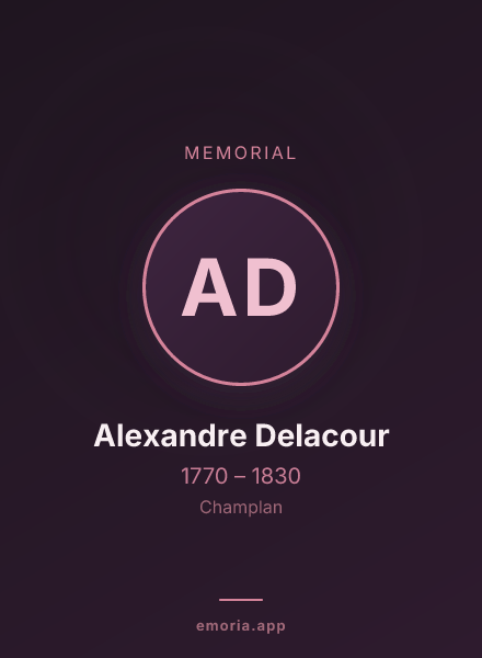 Memorial portrait of Alexandre Delacour