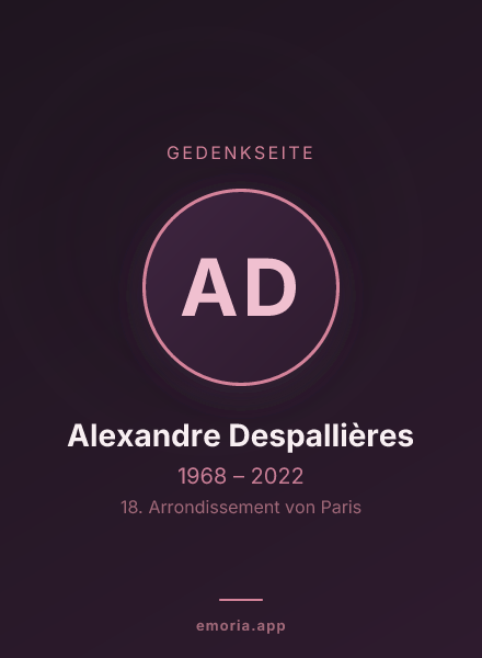 Gedenkportrait von Alexandre Despallières
