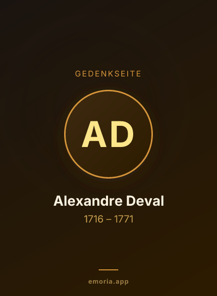 Gedenkportrait von Alexandre Deval